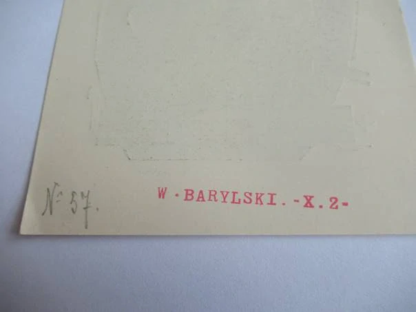 Profesionální originální Exlibris (Dřevoryt X2) Dr. Stanisław Aulich – Motiv In memoriam Valentin le Campion – Wojciech Barylski (14x10,5 cm)