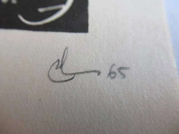 Exlibris – Semyon G. Ivenskij – (1965), linoryt „T. E.“ – 7 x 5,5 cm