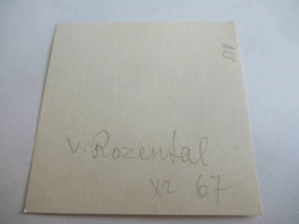 Exlibris – pro Valentinu Serkovou – V. Rozental – (1967), X2 (dřevoryt), motiv ženy u okna s květinou – 5,5 x 5 cm