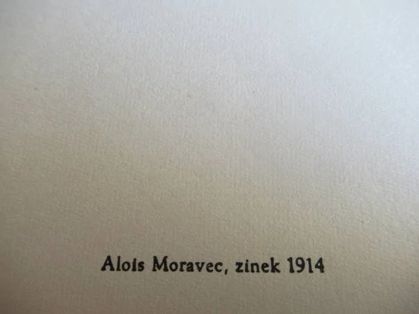 Exlibris – pro Růženu Faltadovou – Alois Moravec – (1914), X5 (zinkografie / zinkový lept), architektonický motiv s bránou a vilou – 20,5 x 14,5 cm