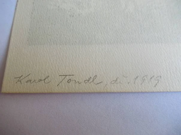 Exlibris pro H. Preleuthovou – Karel Tondl (13x8,5 cm) – X2 (Dřevoryt)