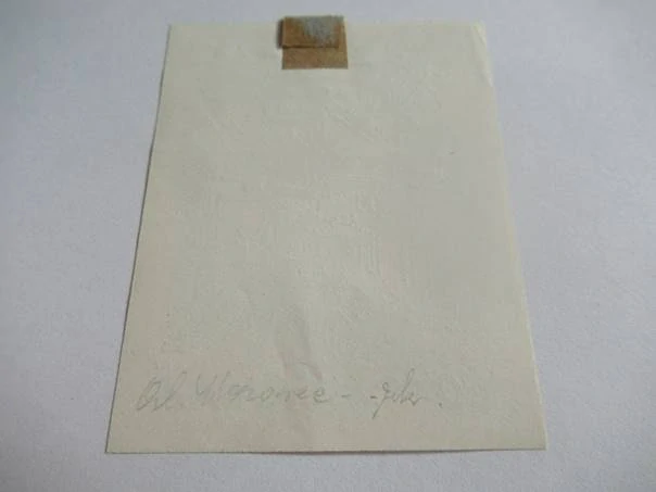 Exlibris – Otakar Měřička – Alois Moravec (1942) – Motiv: Pohled na věž Staré radnice v Havlíčkově Brodě s matkou, dětmi a poštovním lesním rohem, originální zinkografie (7,5 x 6 cm)