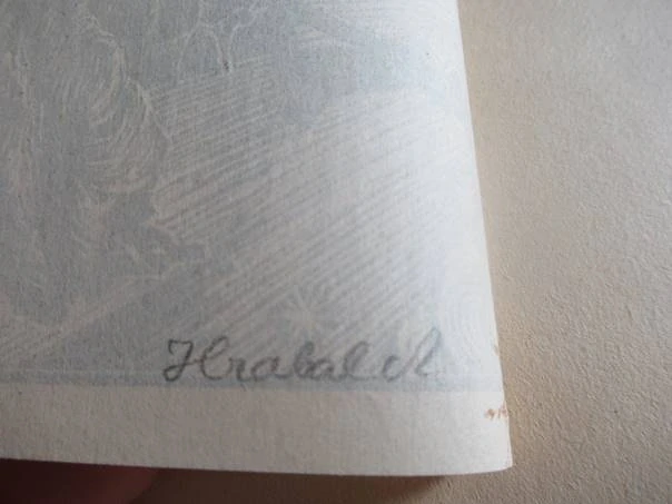 Exlibris B. Konařík, Arnošt Hrabal, 1928 – originální dřevoryt, grafický list 205x145 mm, tisková plocha 105x70 mm