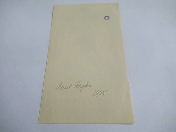 Exlibris Luďka Štapfra – Karel Štapfer, 1925 – originální zinkografie, secesní motiv chlapce s kružidlem a úhloměrem, 11x6,5 cm