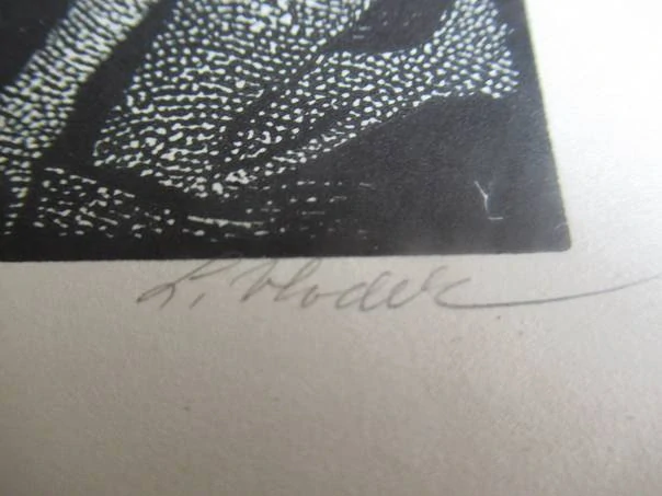 Exlibris – Jindřich Vesdek – Ladislav Vlodek – Figurální kompozice s akty – 18×15 cm – dřevoryt