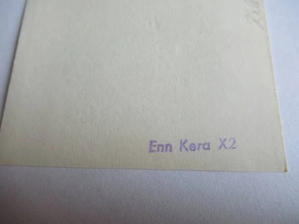 Exlibris – Salme und Parras – Enn Kera – Hráč na akordeon u lesní chalupy – 9×7 cm – dřevoryt (X2)