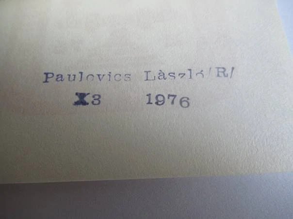 Exlibris – Julianna Demeterné Ungváry – László Paulovics – Ozdobné srdce s ptáčky – 13×9,5 cm – linoryt (X3)