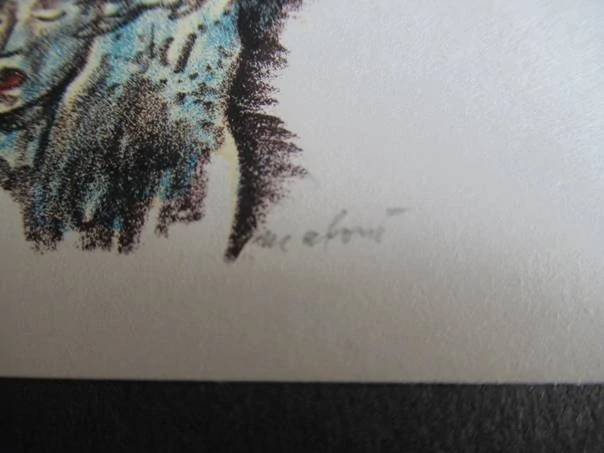 Exlibris – J. Hlaváček – Miroslav Matouš – Upír – 12×9,5 cm – tříbarevný linořez (L1/3)