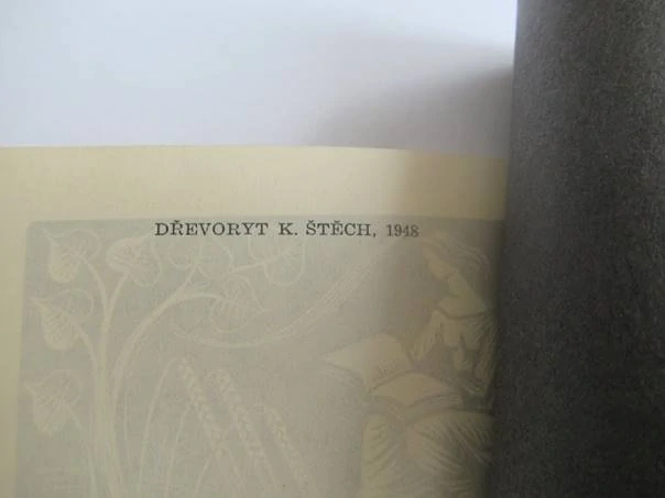 Exlibris – Blaža Horčičková – Karel Štěch – Čtoucí žena pod lípou – 7,5×9,5 cm – dřevoryt (X2)