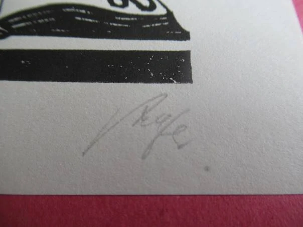 Originální exlibris Linz 80 – Karl-Heinz Anger: Ptáci nad knihou, signovaný linoryt (X3) – 11×9,5 cm (1980)