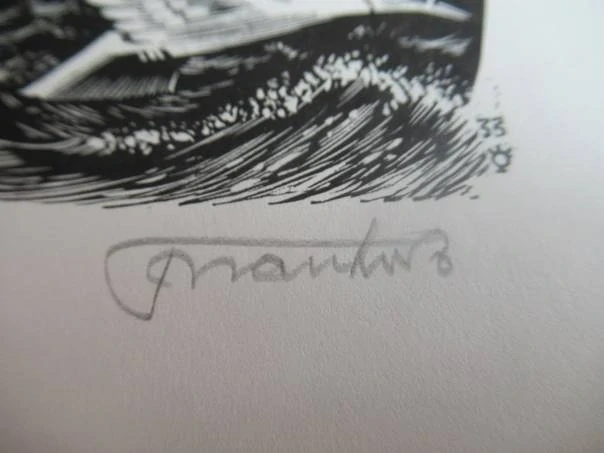 Exlibris – Emile Noterdaem – Frank-Ivo van Damme – motiv: Ženský akt na letící labuti – 15×10,5 cm – dřevoryt (X2)