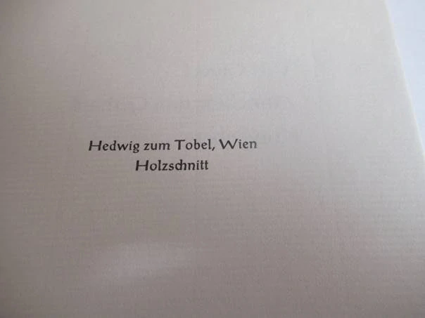 Exlibris – Hedwig zum Tobel, Wien – motiv: Žena, harlekýnský motiv s maskou a šípy – 14,5×10 cm – dřevořez (Holzschnitt)