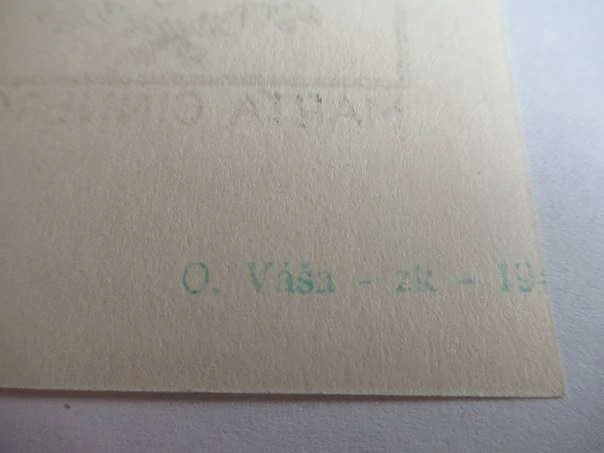 Exlibris – Marty Cinnerové – O. Váša – motiv: Monogram MC v květinovém věnečku – 7,5×5,5 cm – zinkografie (zk)