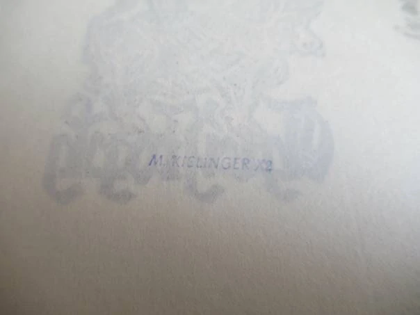 Exlibris – Christoph – Max Kislinger – motiv: Chlapec jedoucí na býkovi – 10,5×8,5 cm – barevný dřevoryt (X2)