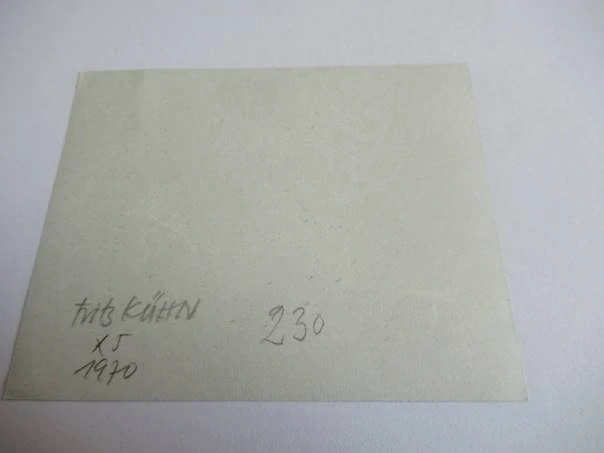 Exlibris – Klaus Rödel – Fritz Kühn – motiv: Ležící žena v prádle čtoucí knihu (Erotický akt) – 9×7 cm – zinkoryt (X5) – 1970