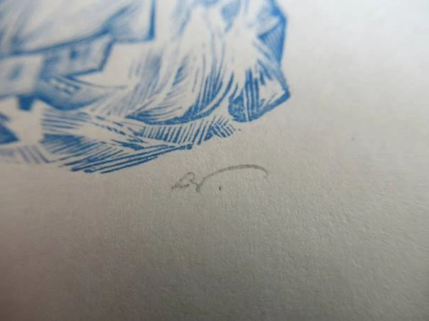 Exlibris – Klaus Rödel – W. Goncharow – motiv: Sochař tesající ženský akt – 13×9 cm – barevný dřevoryt (X2) – 1977