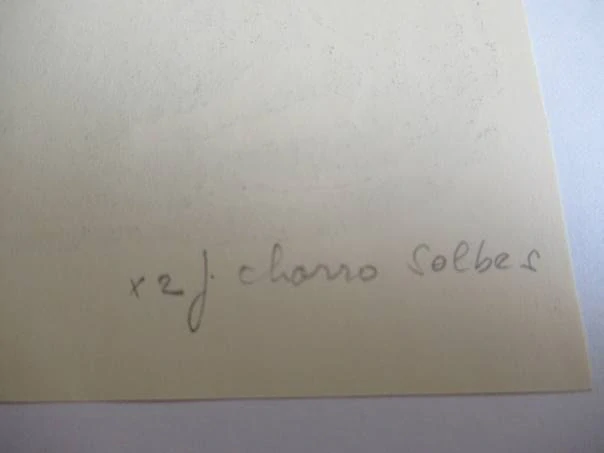 Exlibris – Jocelyn Mercier – J. Chorro Solbes – motiv: Ležící ženský akt v divoké přírodě (Erotika / Nymfa) – 10,5×8 cm – dřevoryt (X2) – 1978