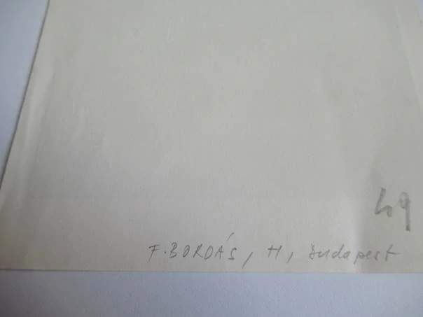 Exlibris – Dott. Nerone Santagiuliana – Ferenc Bordás – motiv: Kubisticko-expresivní surrealistická koláž s architekturou, figurami a zvířaty – rozměry 14,5×13,5 cm – dřevoryt / linoryt (X2 / X3) – rok 1969