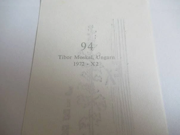 Exlibris – Vagn Clemmensen – Tibor Moskal – motiv: Florální kompozice s kvetoucí bylinou (šalvěj / divizna) – rozměry 13,5×6,5 cm – dřevoryt (X2) – rok 1972