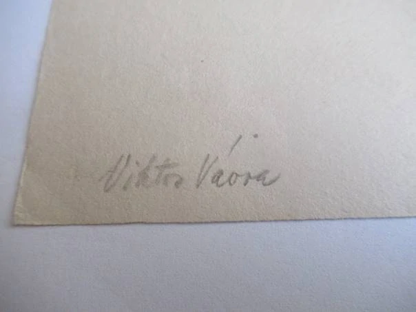 Exlibris – Vikt. Vávra – Viktor Vávra – Tančící ženský akt se šátkem – litografie, 18×13,5 cm