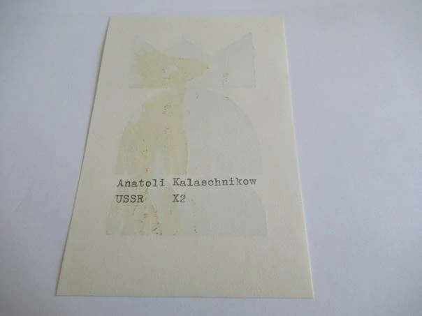 Exlibris – Helmer Fogedgaard – Anatolij Kalašnikov – Sluneční bůh Helios / Sol v geometrické kompozici – vícebarevný dřevoryt (X2), 12×8 cm