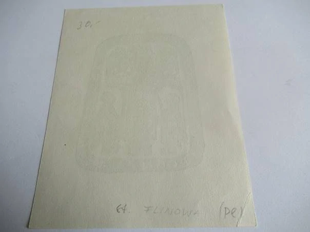Exlibris – Wojciech i Bogna Jakubowscy – Stefania Dretler-Flin – Sakrální motiv s Ukřižováním – původní linoryt (X3), 12×9,5 cm
