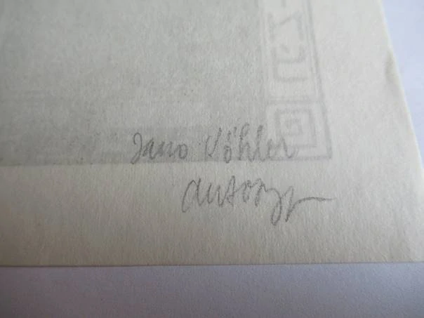 Exlibris – Ct. Šťastný – Jano Köhler – Československo – původní litografie / kamenotisk – 15×11 cm
