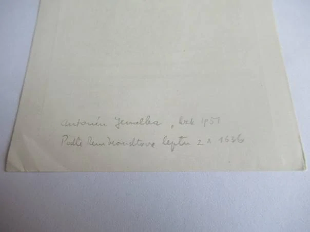 Exlibris – Ant. Horák – Antonín Jemelka – Československo, 1957 – původní autorská litografie / kamenotisk – 15×10 cm