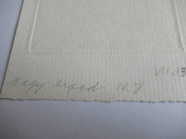 Exlibris – Haagen Bartram-Jensen – Nagy Árpád – Maďarsko, 1958 – původní lept / rytina (C3) – 10,5×8,5 cm