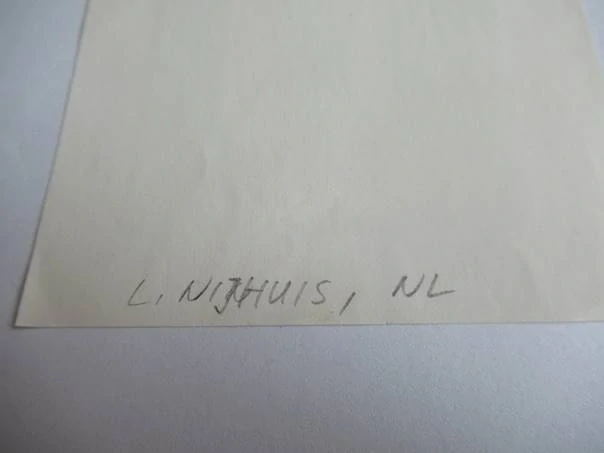 Exlibris – LN – L. Nijhuis – Nizozemsko – původní linoryt (X3) – 14×9 cm
