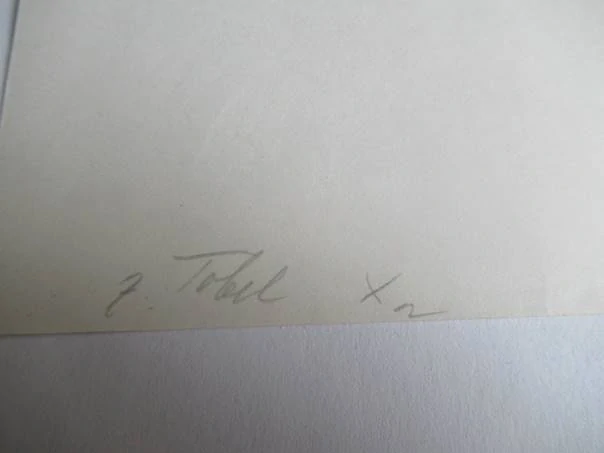 Původní sběratelská novoročenka Ein gutes neues Jahr wünscht Hugo Baizar – autor F. Tobol, dřevoryt X2 (15 × 10 cm)