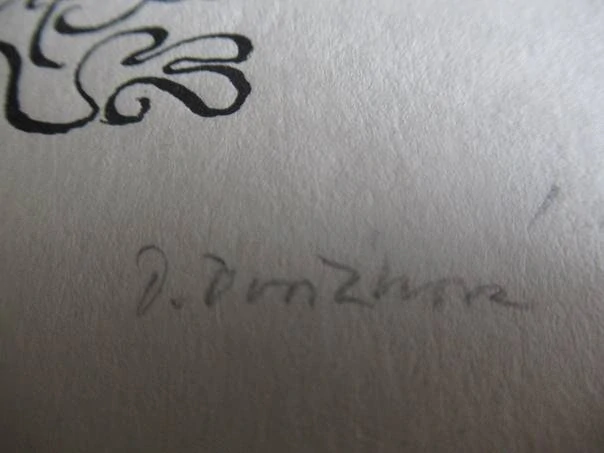 Původní sběratelská novoročenka PF 1975 Dr. Rudolf Kubela – motiv italské Florencie, autorská signovaná grafika (15 × 10 cm)