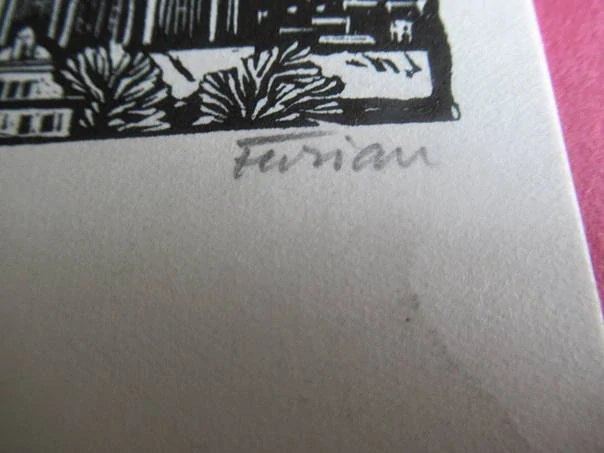 Původní sběratelská novoročenka P. F. 1979 PhMr. J. Kubík – autor Jan Furman, motiv chrámu sv. Petra a Pavla v Brně