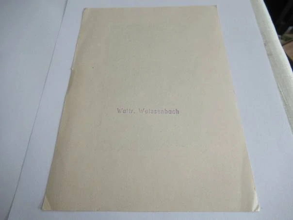 Volná grafika s motivem knižní značky (exlibris) Karl Laut, vhodné pro sběratele drobné grafiky a exlibris, originální nesignovaný tisk (linoryt nebo dřevořez), rozměr 20,5 × 14,5 cm
