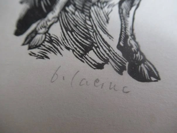 Volná grafika s portrétem Maxe Švabinského k jubileu 1873–1953 a motivem hrajícího fauna, vhodné pro sběratele české moderní grafiky a portrétů, originální podepsaný tisk (linoryt), rozměr složeného listu 20,5 × 14,5 cm