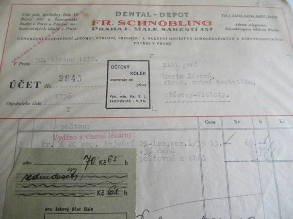 Praha I. - Fr. Schnöbling - zubní družstvo - 1939