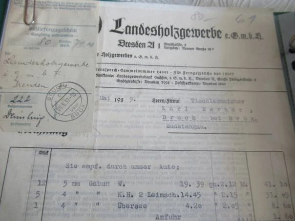 Dresden - obchod se dřevem - 1939