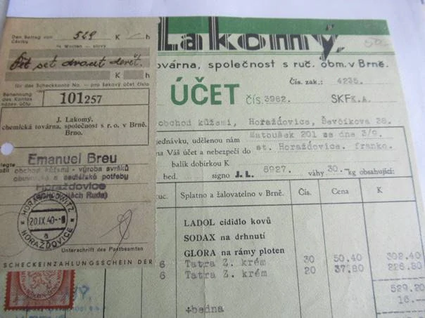 Brno - J. Lakomý - chemická továrna -1940