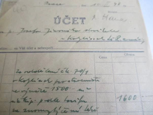 Praha - Karel Fric - civilní geometr  - 1948