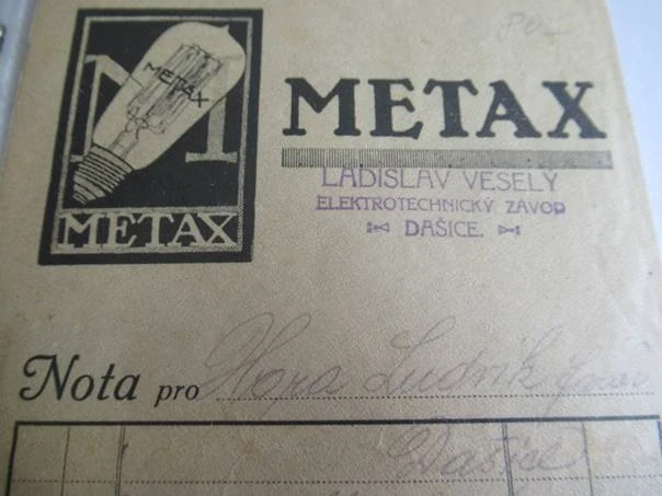 Dašice - Metax - Elektrotechnický závod - 1920