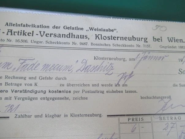 Klosterneuburg - J. Weiaa - Výroba želatiny