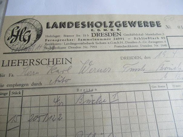 Dresden - Státní dřevařský průmysl - 1939