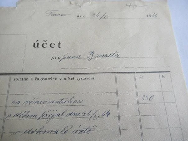 Účet - 1944
