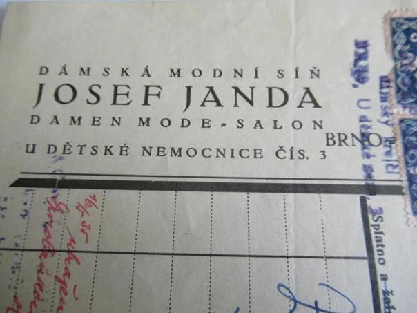 Brno - Josef Janda - Dámská modní síň - 1935