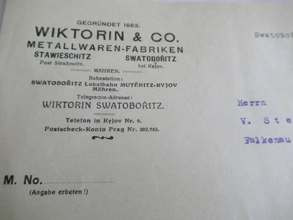 Swaatobořitz - Wiktorin & Co - Továrny na kovové zboží - 1931