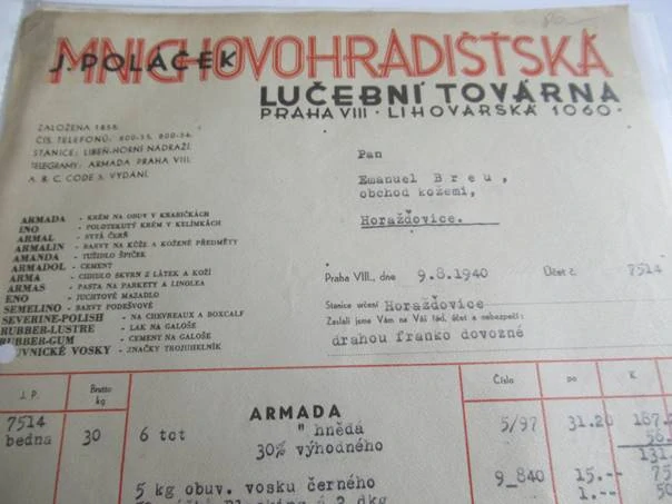 Praha VIII. - J. Poláček - Mnichovohradišťská lučební továrna - 1940