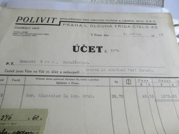 Praha - Polivit - Společnost pro obchod s kůžemi a usněmi - 1940