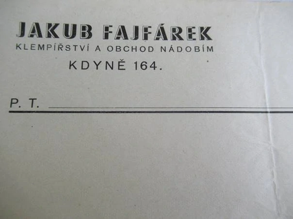 Kdyně - Jakub Fajfárek - Klempířství a obchod s nádobím