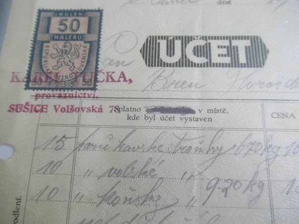 Sušice - Karel Tučka - provaznictví - 1939