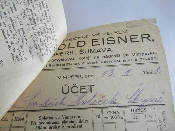 Šumava - Berthold Eisner - Koloniální obchod ve velkém - 1928